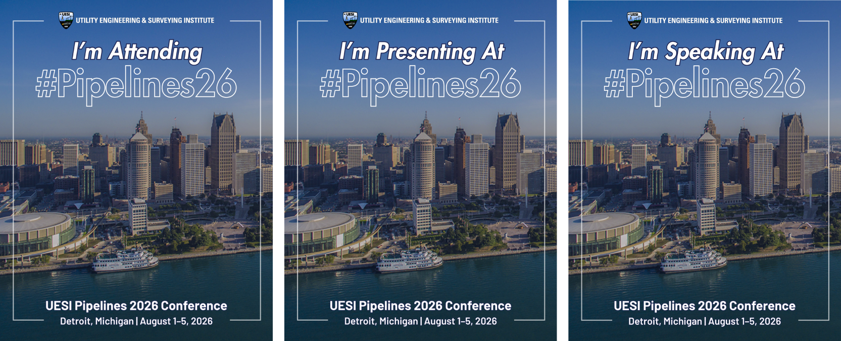 Pipelines 2026 Social Media Graphics for attendees, speakers, and presenters