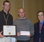 ASCE President Gregory E. DiLoreto presents St. Louis Section Treasurer Michael T. Buechter and St. Louis Section Secretary Matt Harper with the Outstanding Section and Branch Award