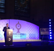 At the Grand Central Terminal Rededication Ceremony in New York City, ASCE President Gregory E. DiLoreto, P.E., F.ASCE, unveiled the ASCE Historic Civil Engineering Landmark plaque