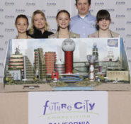 At the National Engineers Week Future City finals in Arlington, VA, Girl Scout Troop 2225 from Modesto, CA , won ASCE’s Most Innovative Design of Infrastructure Systems award
