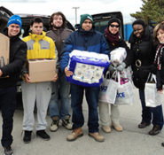 During their Thanksgiving relief drive, 25 students from the ASCE chapter at the New York City College of Technology raised more than $250 and collected hundreds of items for residents of Breezy Point, a community in Queens that was badly damaged by Hurricane Sandy