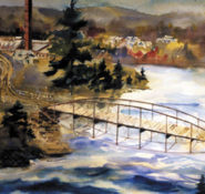 "The Sacandaga River Bridge” painting by Tom Ryan (photo courtesy of Tom Ryan)