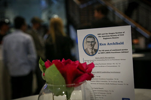 Ken Archibald has served as a practitioner adviser to the Oregon State Student Chapter for 40 years. PHOTO: Johanna Carson