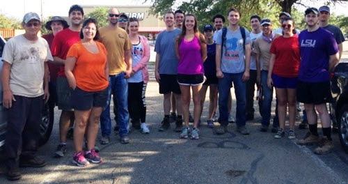 The Baton Rouge and New Orleans branches of ASCE have been active in helping Louisiana rebuild following last month's flooding. PHOTO: Kirk Lowery