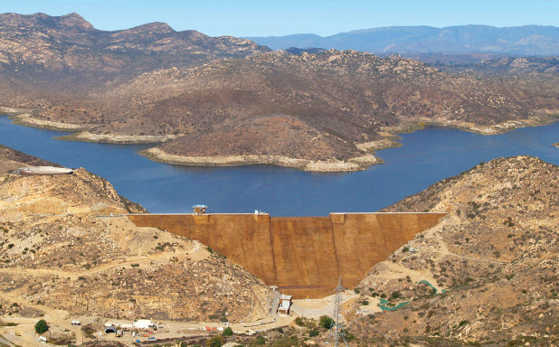 The San Vicente Dam and Reservoir is a crucial piece of the Emergency and Carryover Storage Project in San Diego.