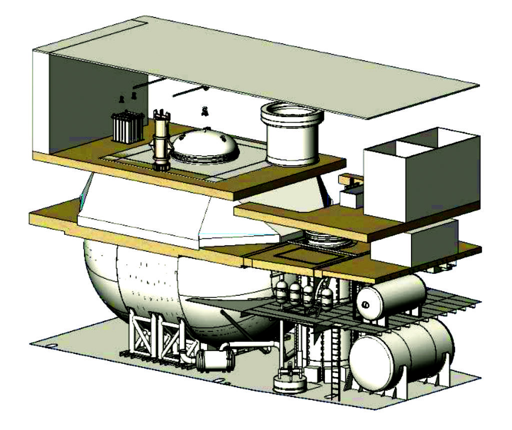 model of the Sturgis reactor access compartment before decommissioning